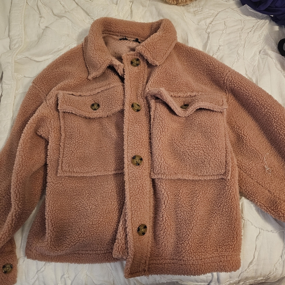 Pink Sherpa Jacket